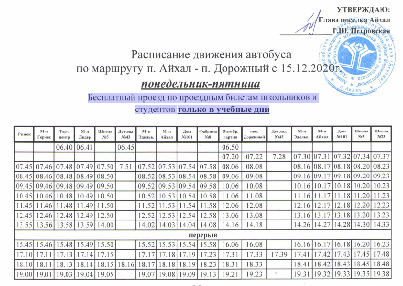Расписание автобуса 7 егорьевск дорожный