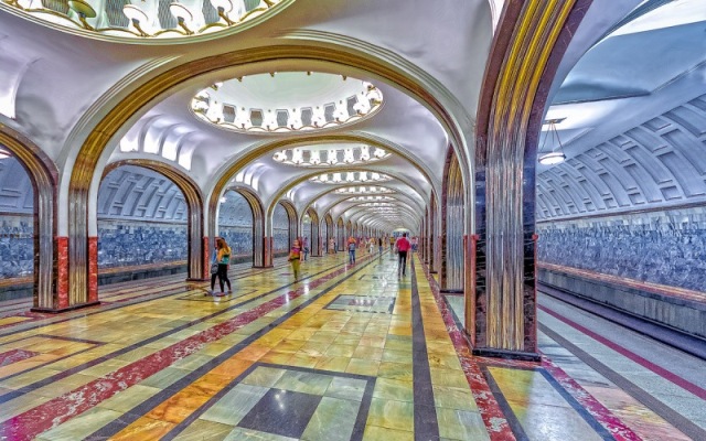 Москва. Станция метро "Маяковская"